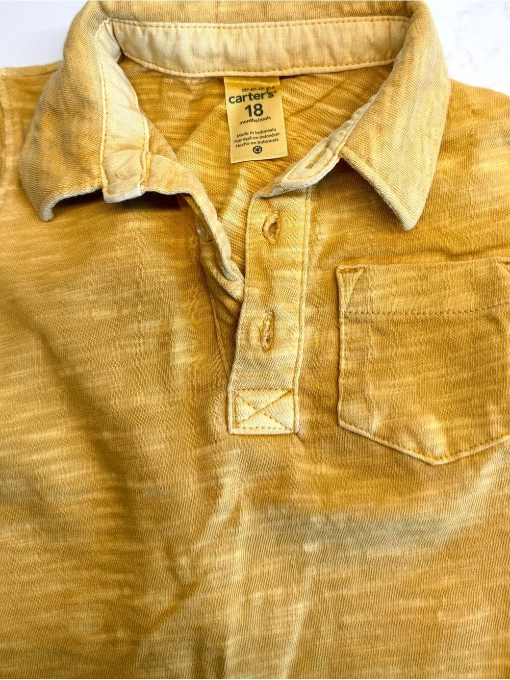 Carter’s 18M Polo Shirt & Plaid Shorts Outfit Set